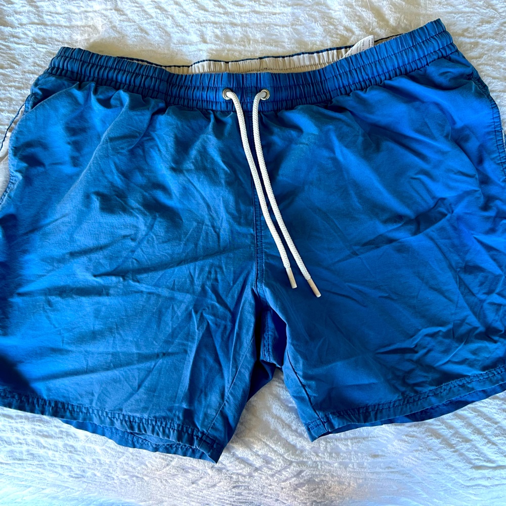 Lacoste Blue Swimming Trunks Men’s (large) very short above the knee!